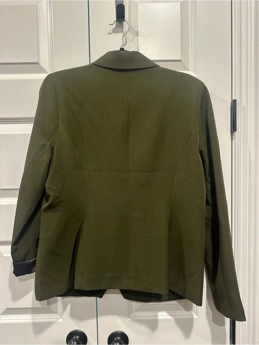 Jules & Leopold Olive Green Double-Breasted Blazer with Gold Buttons